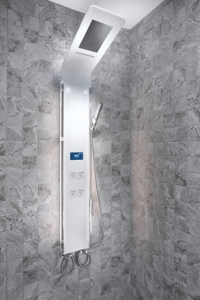 Shower Panel Installation in Brick